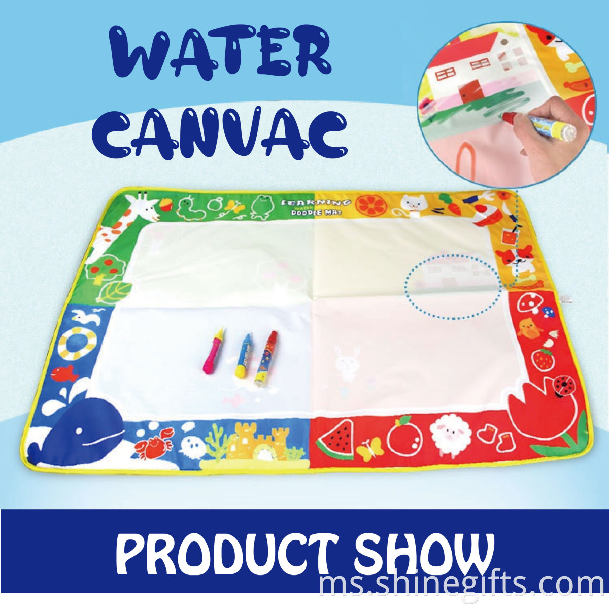 Promotional Price Educational Toys Coloring Kids Playing Painting Toy Magic Water Drawing Mat